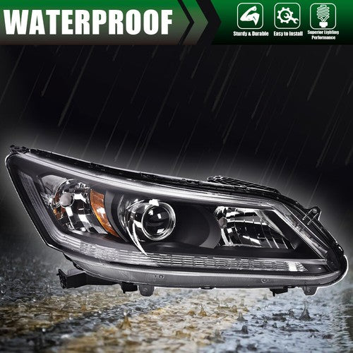 Solid Spare Fit For 2013 2014 2015 Honda Accord Sedan Halogen Headlight Right Passenger Side
