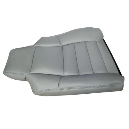 Driver Bottom & Top Perf Leather Seat Covers Gray For 2002 to 2007 Ford F-250