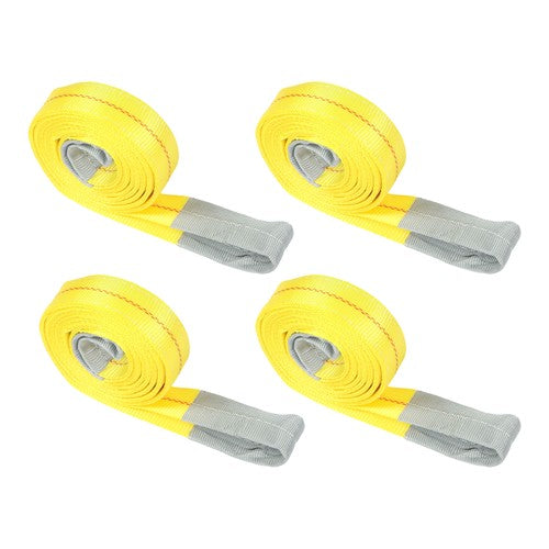 Solid Spare Lift Sling Straps 10' x 2" 14000 Pound Capacity 4-Pack Heavy Duty Lifting Slings