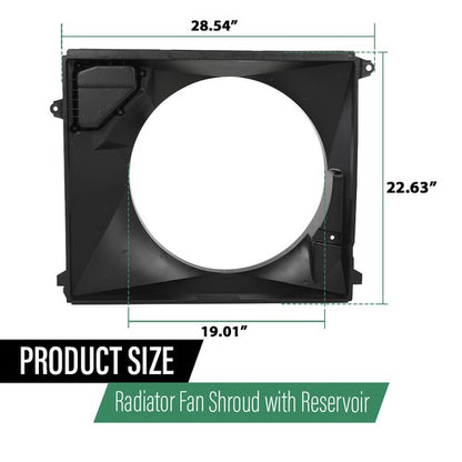 Solid Spare Fit For 16-23 Toyota Tacoma Radiator Fan Shroud with Reservoir TO3110190