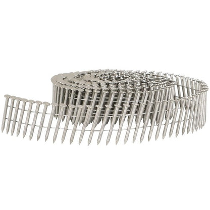 Solid Spare 15 Degree Wire Coil 1-1/4 ×.09 Ring Shank Stainless Steel Siding Nails 1200Pcs