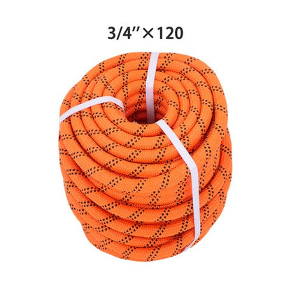 Solid Spare 3/4 in X120' 48 Stranded Braided Rope Breaking Strength 8626 Pounds Orange Black