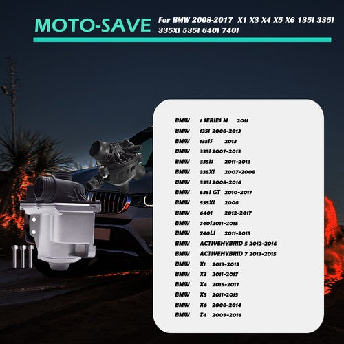 Solid Spare For 13-15 BMW 535ixDrive 640i 640i 740i 11517588885 Water Pump Kit Thermostat