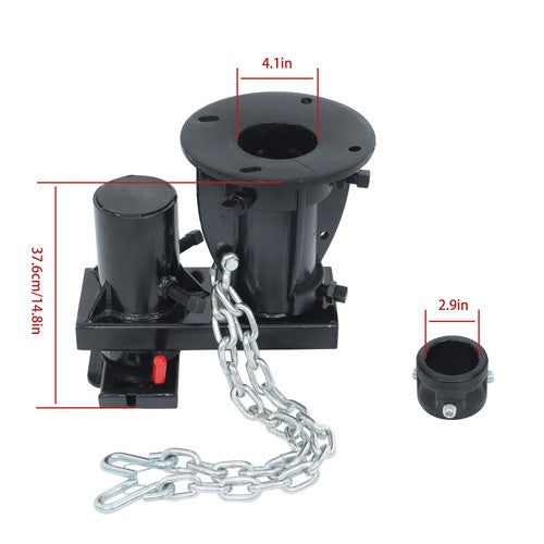 Solid Spare Steel C5G X 12''-16 Fifth Wheel to Gooseneck Adapter W/ 7-1/2" For Rv Trailer