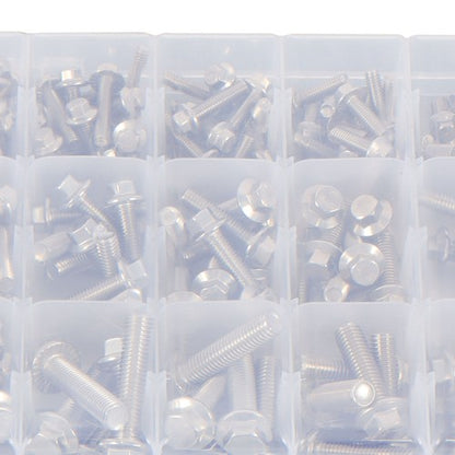Solid Spare 245 Pcs Heavy Duty Flanged Bolts And Nuts Kit M6 M8 M10 Stainless Steel