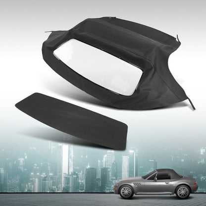 Solid Spare Convertible Soft Top & Plastic Window Fit For 1996-2002 BMW Z3 & M Roadster E36