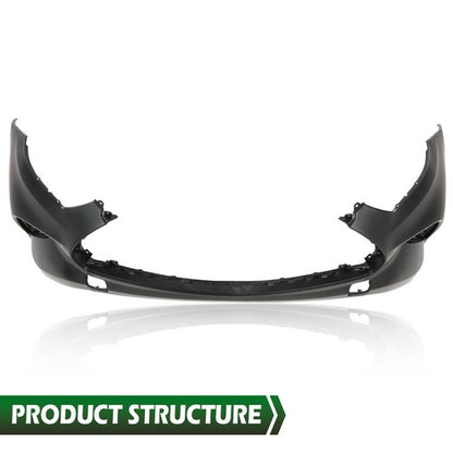 Solid Spare Fit For 20-22 Toyota Highlander L LE XLE Front Bumper Cover Fascia Black
