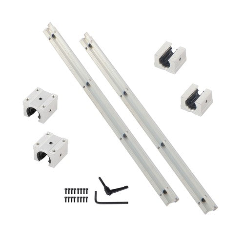 Solid Spare 2Pcs SBR12-500mm Linear Guide Rails with SBR12UU Bearing Blocks 4Pcs