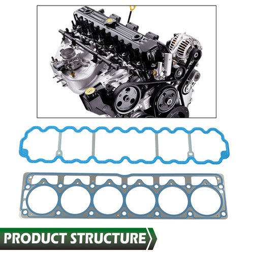 Solid Spare Fit For 99-03 Jeep Grand Cherokee Wrangler TJ 4.0L Head Gasket Set Head Bolts