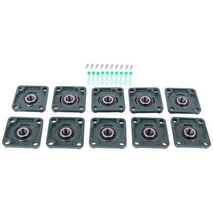 Solid Spare 10 Pcs UCP204-12 Pillow Block Flange Bearing 3/4" Bore 4 Bolt Solid Base