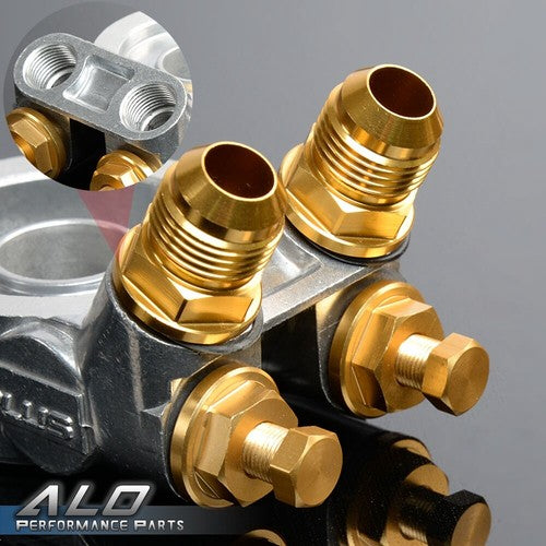 Solid Spare Fit For Oil Filter Cooler Sandwich Plate Adapter AN10 + 80 Deg 176 F Thermostat