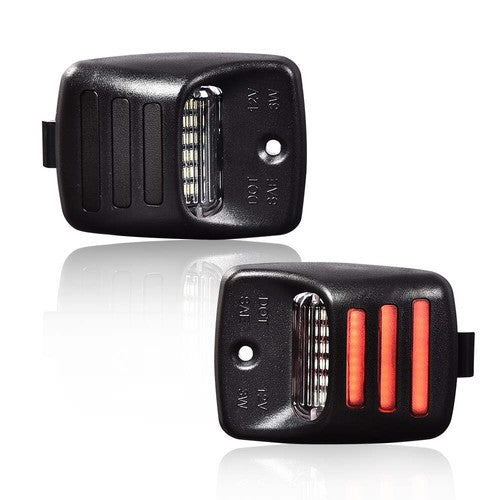 Solid Spare Fit For 05-2015 Toyota Tacoma/00-13 Tundra LED Rear Bumper License Plate Lights