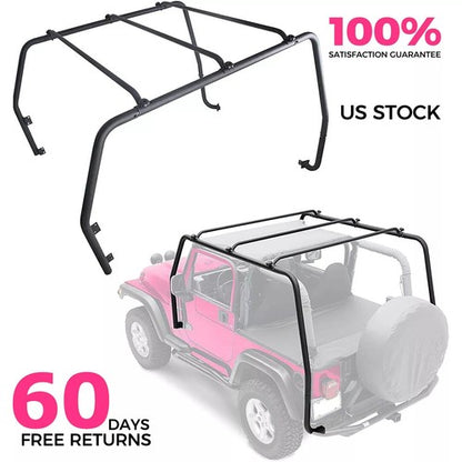 Solid Spare Roof Rack For Jeep Wrangler TJ Rubicon 97-2006 Textured Black Replace For 76713