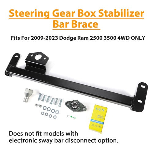 Solid Spare For 2009-2022 23 Dodge Ram 2500 3500 4WD Steering Gear Box Stabilizer Bar Brace