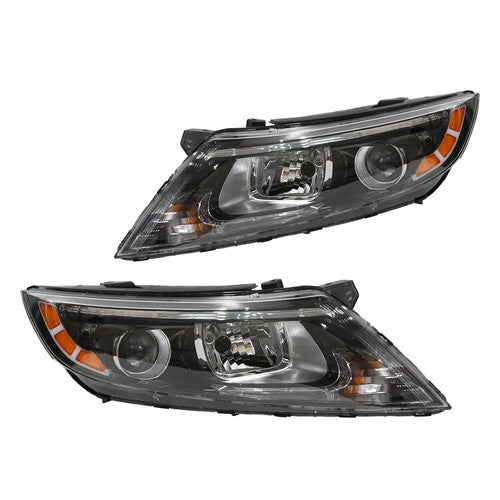 Pair Fits 2014-2015 Kia Optima Halogen Projector Headlight Left & Right Side