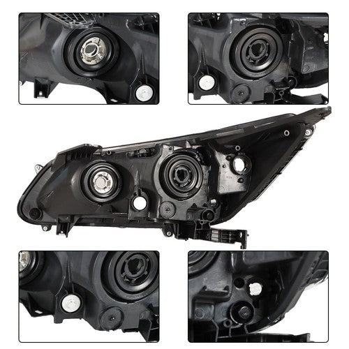 Solid Spare 1PCS Passenger Headlight Assembly Fit For Honda Accord 2013-2015 Clear Halogen