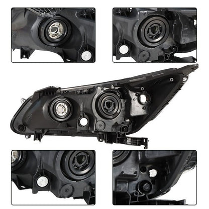 Solid Spare 1PCS Passenger Headlight Assembly Fit For Honda Accord 2013-2015 Clear Halogen