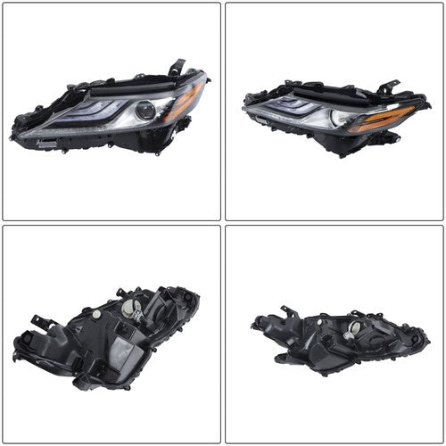 Solid Spare Headlight Assembly For Toyota Camry XSE XLE 2021 2022 Full LED Black Driver Left
