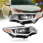 Right+Left Halogen Headlight For 2016-2018 Kia Optima w/o LED DRL Chrome Housing