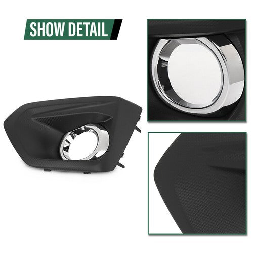 Solid Spare Fog Light Bezel w/ Chrome Trim Fit For 2012-2014 Subaru Impreza Left+Right Side