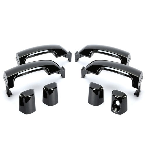 Solid Spare 4 PCS For Toyota Tundra Sequoia 2011-2019 GLOSSY Black Painted Door Handle Kit