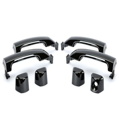 Solid Spare 4 PCS For Toyota Tundra Sequoia 2011-2019 GLOSSY Black Painted Door Handle Kit