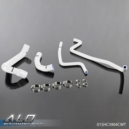 Solid Spare Fit For Jeep 1997-2001 Wrangler TJ 4.0L White Silicone Radiator Hose+Clamps Kit