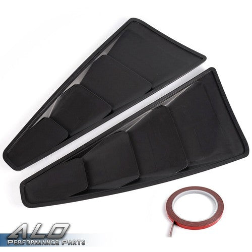 Solid Spare Fit For 05-14 Ford Mustang 1/4 Quarter Side Window Louvers Scoop Cover Vent