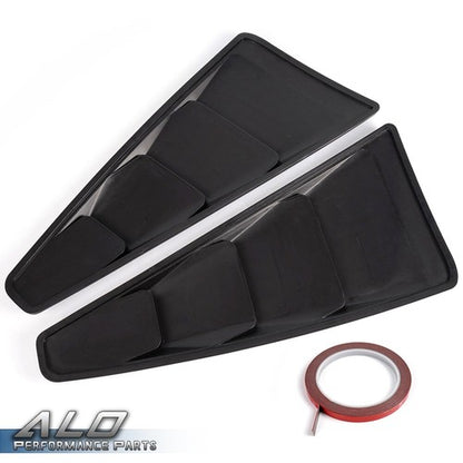 Solid Spare Fit For 05-14 Ford Mustang 1/4 Quarter Side Window Louvers Scoop Cover Vent
