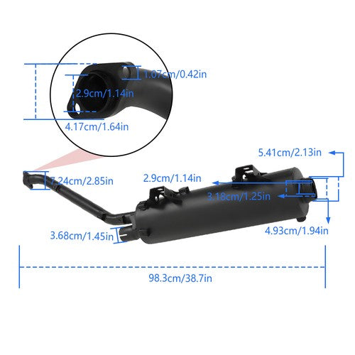 Solid Spare For Kawasaki Brute Force 750 KVF750 4X4 Exhaust Muffler Carb Injector 2006-2011