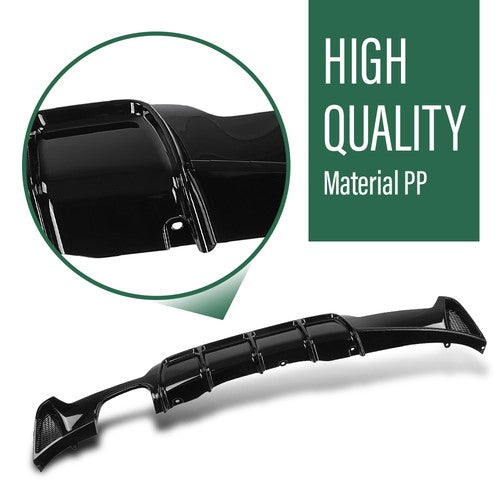 Solid Spare Fit For 14-20 BMW F32 F33 F36 xDrive MP Style Rear Diffuser Single Dual Exhaust