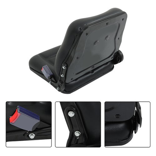Solid Spare Adjustable PVC Backrest Safety Belt Universial Forklift Tractor Seat Mower