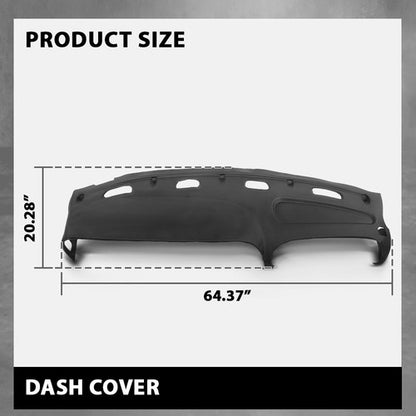 Solid Spare TPE Dash Cover Fit For 98-02 Dodge Ram 1500 2500 3500 Dashboard Overlay Black