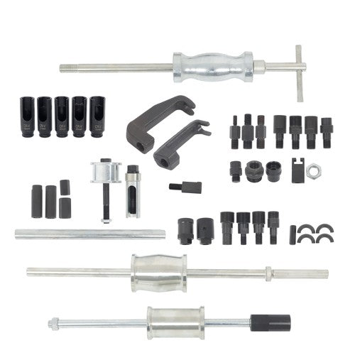 Solid Spare 40 Pieces Slide Hammer Puller Adapter Tool Kit Engine Fuel Injector Extractor