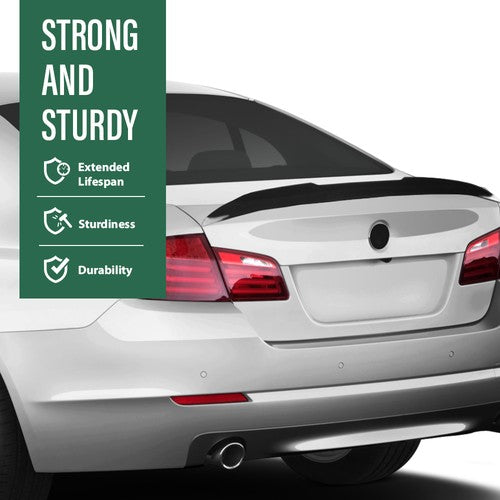 Solid Spare Rear Trunk Spoiler Wing Fit For 11-17 BMW F10 528i 535i M5 Gloss Black PSM Style