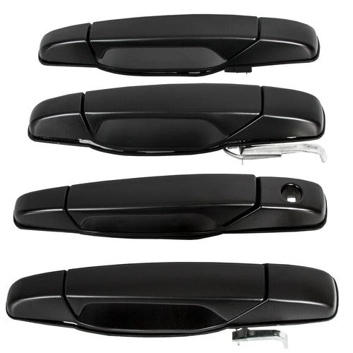 Solid Spare Front & Rear Set of 4 Door Handle Black For Chevy GMC Tahoe Yukon Sierra 2007-14