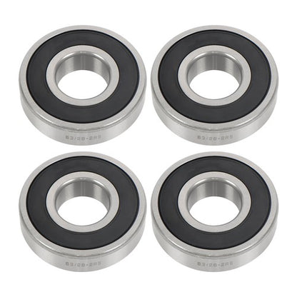 Solid Spare 4Pcs 63/28-2RS Bearings 28×68×18mm Double Rubber Seals Deep Groove Ball Bearing