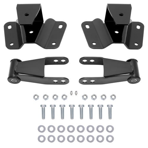 Solid Spare 4" Drop Kit Leveling Lowering Shackles Hangers For 1973-1996 Ford F150 F100