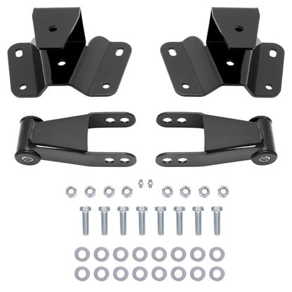 Solid Spare 4" Drop Kit Leveling Lowering Shackles Hangers For 1973-1996 Ford F150 F100
