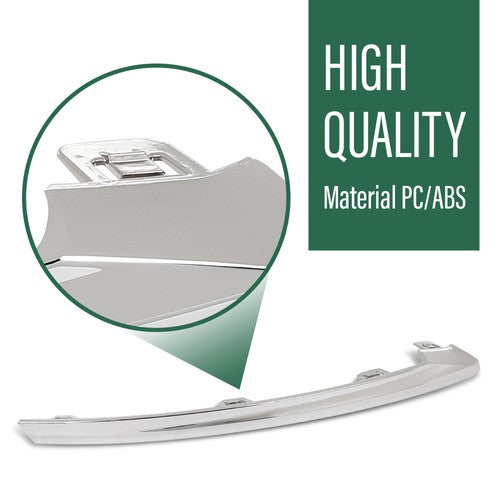 Solid Spare Fit For 2022-2024 Volvo XC60 Right+Left Side Front Bumper Molding Trim Chrome