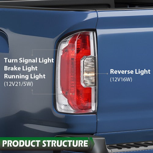 Solid Spare Tail Light Brake Lamp Assembly Left Driver Side Fit For 2015-2022 GMC Canyon