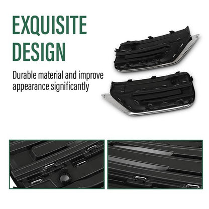 Solid Spare Fit For 2020-2024 Volvo XC90 Front Bumper Insert Fog Light Cover Left+Right