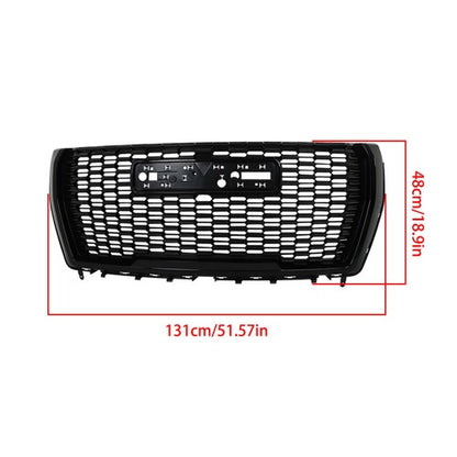 Solid Spare Gloss Black Plastic Bumper Grille Compatible For 2021-23 GMC Yukon&Yukon XL 7pcs