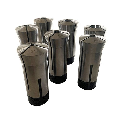 Solid Spare 7PC 5C Hex. Collet Set 1/4", 5/16", 3/8", 1/2", 5/8", 3/4", 7/8" 0.0006TIR