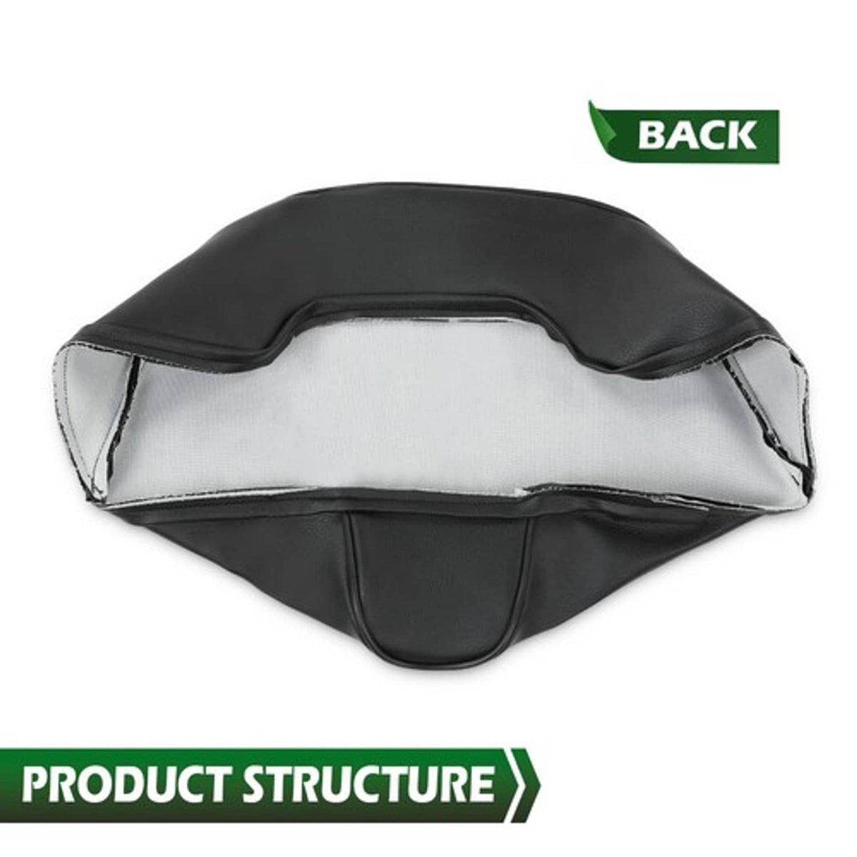 Solid Spare Fit For 1979-1987 Yamaha QT50 MA50 Synthetic Leather Seat Cover Protector Black