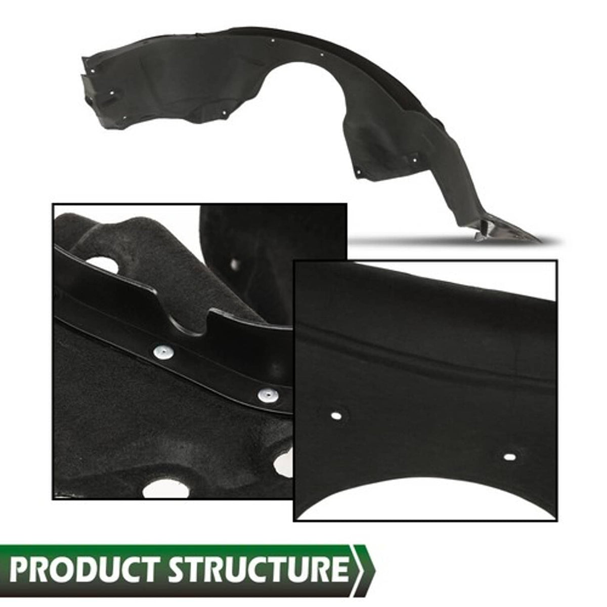 Solid Spare Front Fender Liner Splash Shield Left+Right Side Fit For 2018-2021 Honda Accord