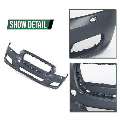 Solid Spare Front Bumper Cover Fit For 11-15 Jaguar XJR XJ w/o Paking Aid Sensor Hole