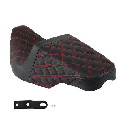 Solid Spare Step-Up Seat For Touring Road King Electra Street Glide Red Lattice Stitch US