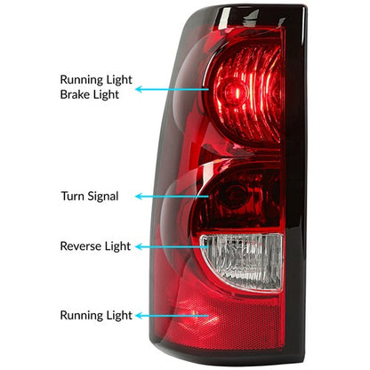 Solid Spare Red Tail Light Taillamp For 2003-2006 Chevrolet Silverado 1500 2500 Left Side