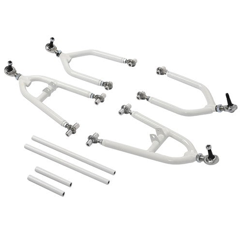 Solid Spare Front Control A-Arms +2+1 For Yamaha Banshee 350 YFZ 350 1987-2006 White+Silvery